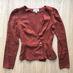 & Other Stories Puff Sleeve Wrap Blouse